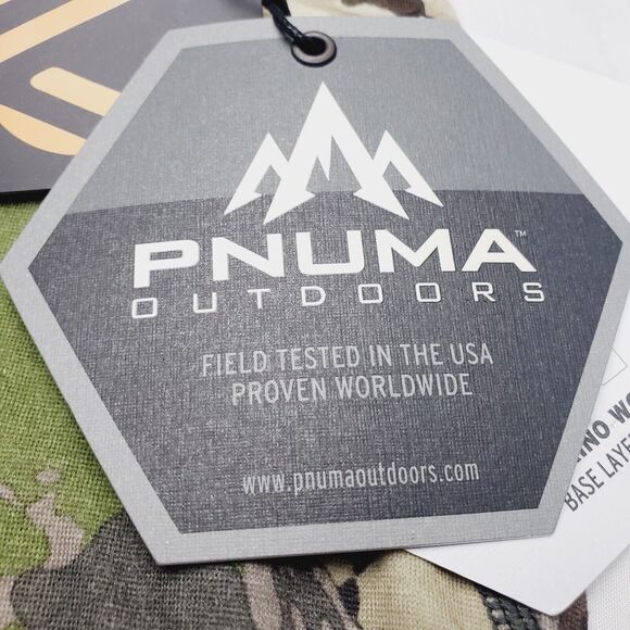 Pnuma Hunting Base Layer Caza Pants Mens XL Green Camo 100% Merino Wool New LOGO - Picture 7 of 14